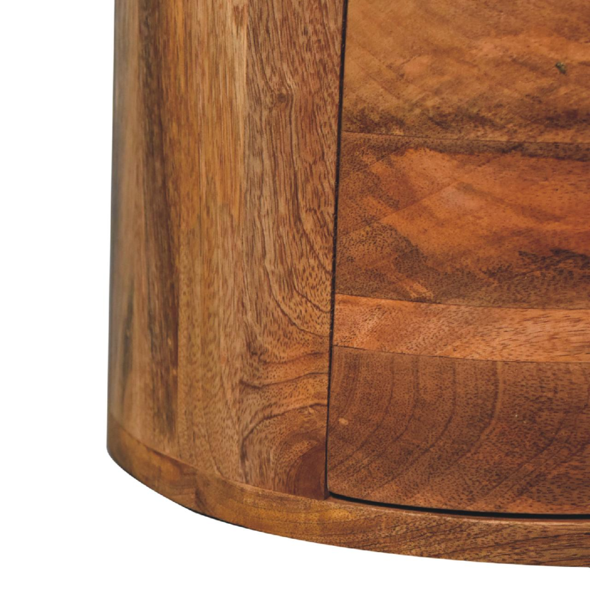 Artisan Furniture Solid Mango Wood Oak-ish Drum Chest