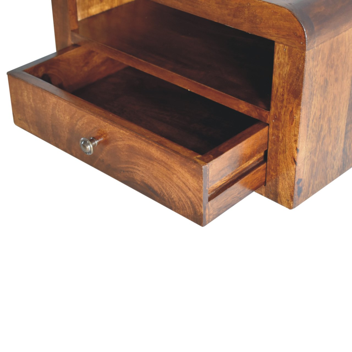 Artisan Furniture Solid Wood Chunky Chestnut 1 Drawer Wall Mounted Nightstand