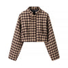 Women's Classic Style Plaid Top Shorts Suit