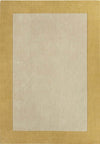 Bordered Yellow Wool Rug