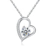 Zircon Heart-shaped Necklace For Women Mother's Day Gift Box Gift
