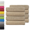 NatureMark Pack of 8 Terry Towels, Hand Towel Set, 50 x 100 cm, Sand/Beige, 100% Cotton