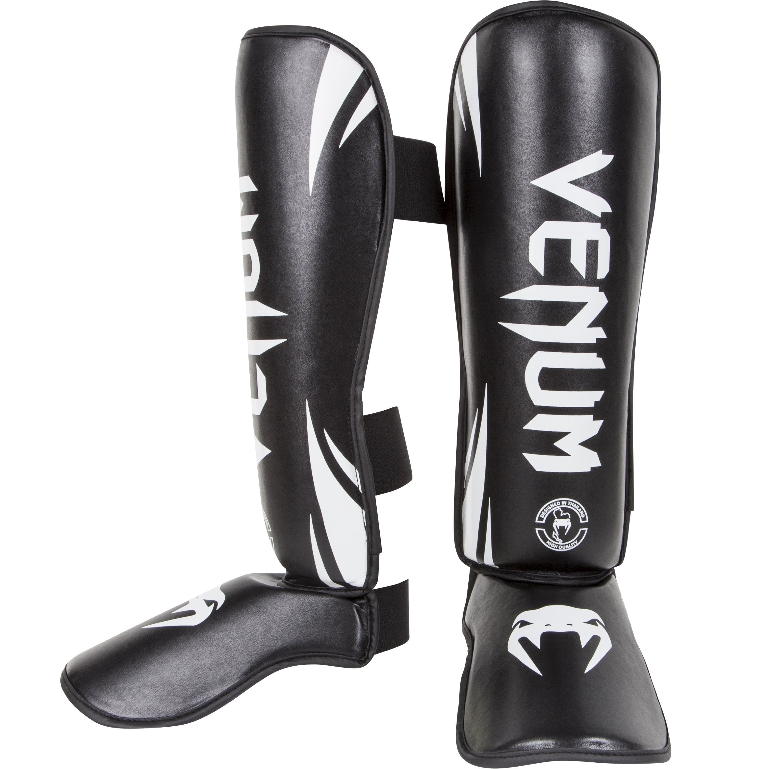 Venum, Challenger Standup Shin Guards, Men's, M, Black