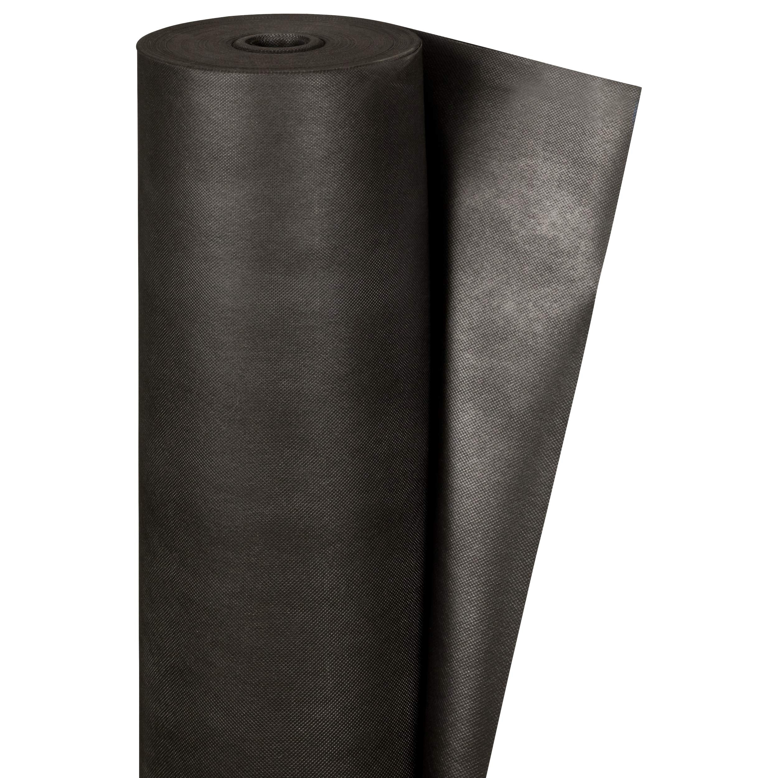 GardenMate 1m x 25m Roll non-woven weed control fabric - UV stabilised black 150gsm landscape ground cover membrane