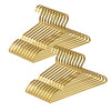 Amber Home 42cm Premium Matte Gold Aluminum Coat Hangers 20pcs, Extra Smooth & Durable Metal Clothes Hanger, Light & Sturdy Metal Rack for Suit Jacket