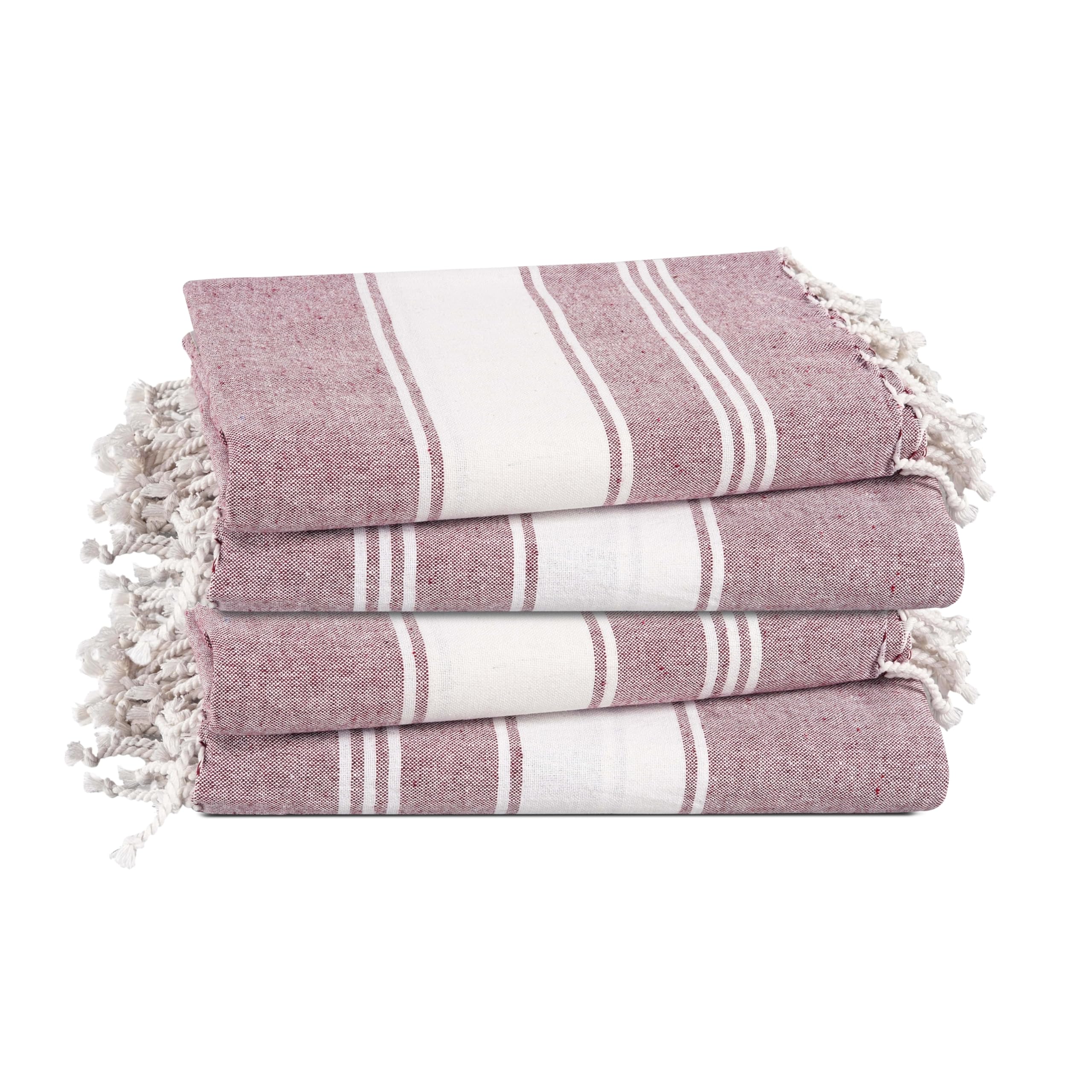 LANE LINEN Oversized Turkish Beach Towels ? 4 Pack, 39"x71" Cotton Rich & Quick Dry Pool Towels, Pre-Washed, Sand-Free & Lightweight Travel Towels for