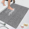 Shower Mat Bath Mat Non Slip Anti Mould Bathroom Bath Mat for Inside Bath, Soft PVC Loofah Shower Mat for Inside Shower (Black&White, 80 x 100 cm)