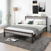 Diahomy King Size Bed Frame with Storage Headboard Metal Platform Bed Frames/Mattress Base/Underbed Storage/No Box Spring Needed/Gray Bed Frame King