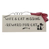 Small Wooden Sign Decoration with Red Gingham Ribbon and Wire