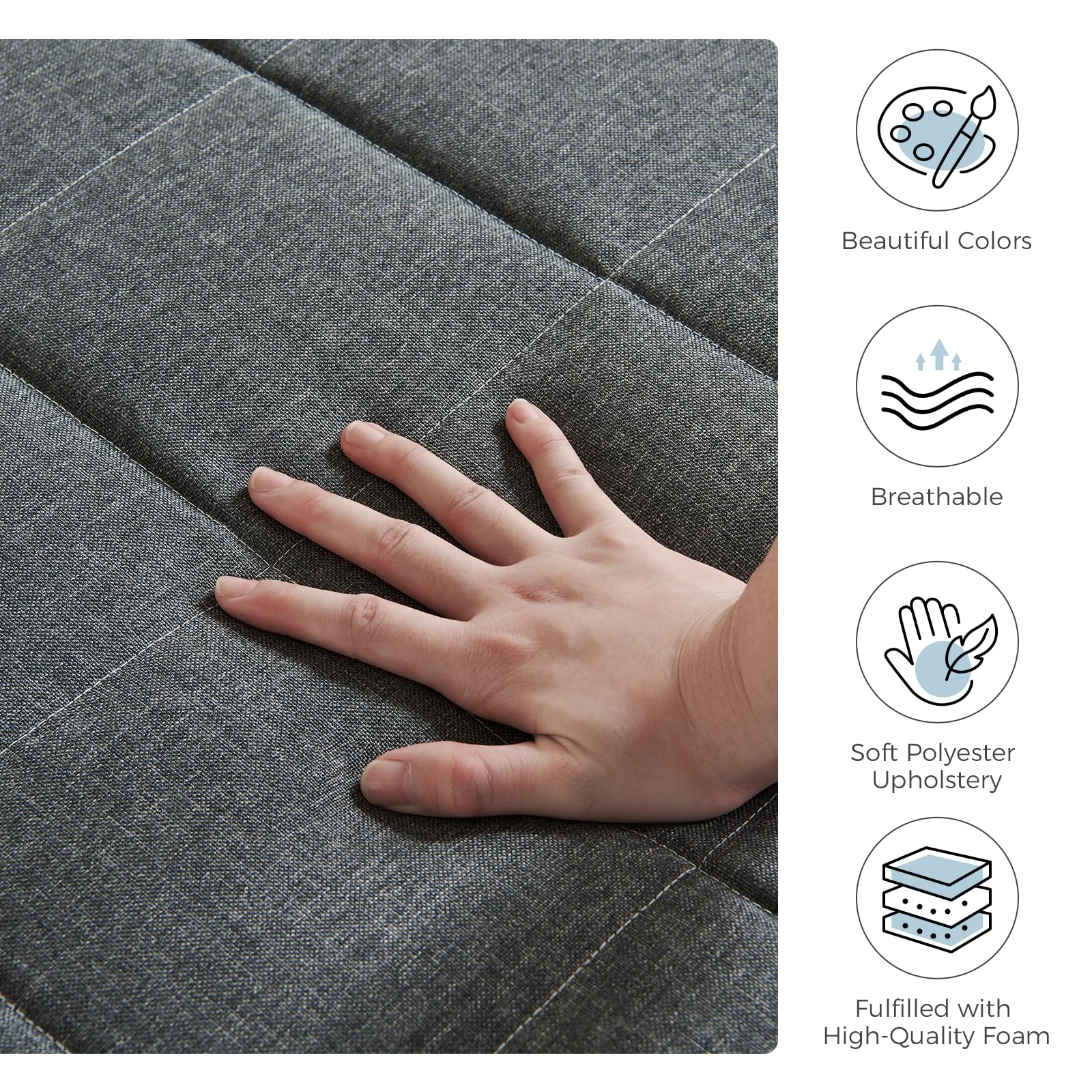 Inofia Folding Mattress Cover, Foldable Mattress Storage Bag, Sofa Bed Cover,Durable Carry Case Fits for 15cm King Tri Folding