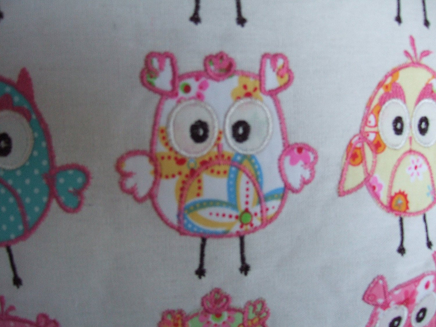 Patchwork Style Owls Decorative Cushion - Great Shabby Chic Decor