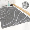 ZOKBOM Loofah Shower Mat Non Slip 60x80cm, Shower mats for inside shower, Rectangular Anti Mould Bathtub Mat with Drain for Wet Area, Grey PVC Shower
