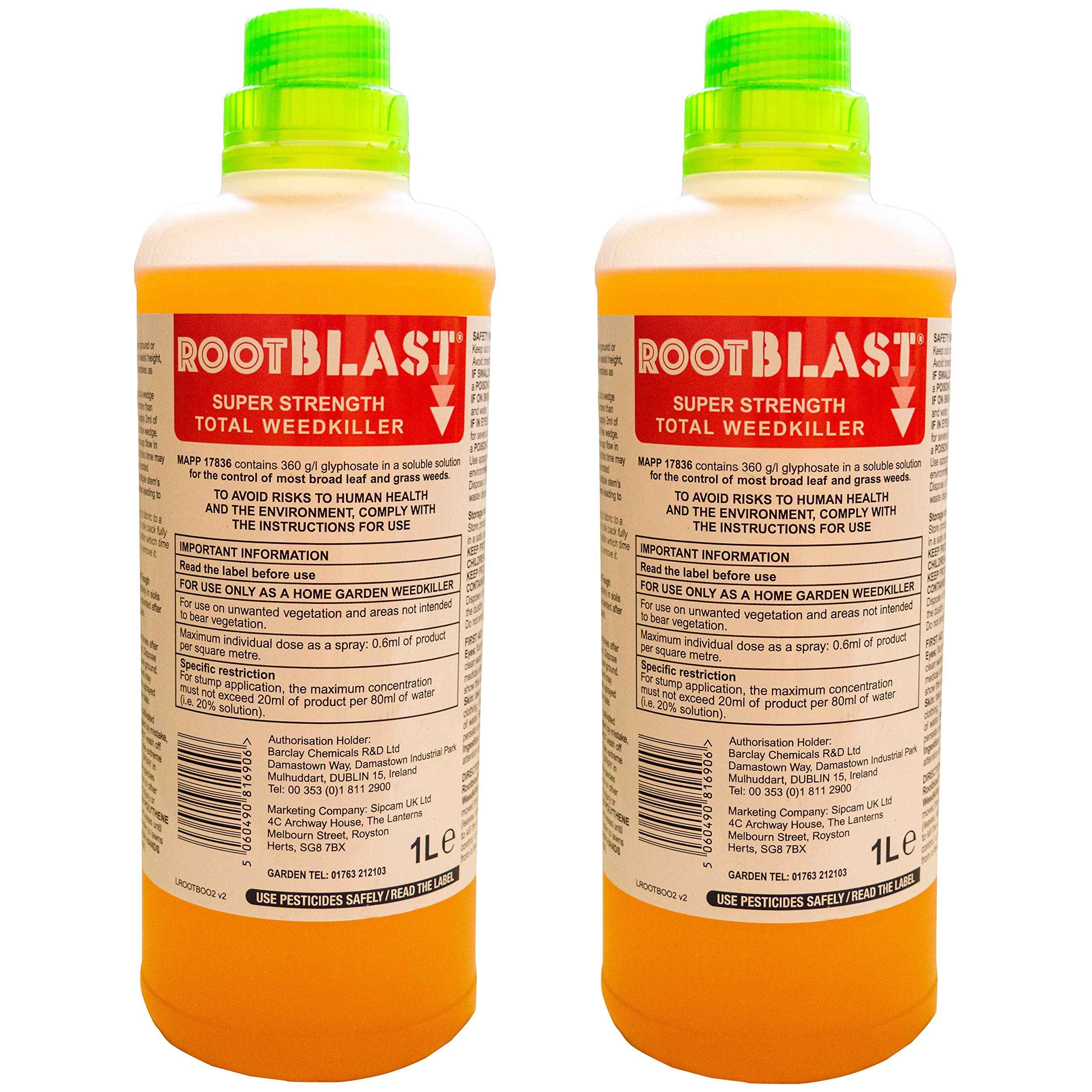 Rootblast | Super Strength Concentrated Total Weed Killer - Super Strength Glyphosate for Effective Weed Control - Kills Weeds down to the their roots