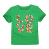 Children's Clothing Cartoon Knitted Heat Press Round Neck T-shirt