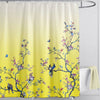 LIVETTY Yellow Bird Floral Shower Curtain 180cm ? 180cm Mould Proof Butterfly Fabric Bathroom curtain For Women & Men With 12 Hooks Washable