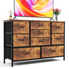CAIYUN Chest of Drawers, Dresser for Bedroom with 9 Drawers, Wood Top Tall TV Stand Large Storage Organizer Unit Shelf Living Room, Hallway, Entryway,