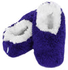Snoozies | Ladies OMG Colour Slippers | Non Slip | Fluffy Warm Indoor Soft Slipper Socks (Small | UK 3-4, Purple)