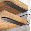 WELDUN 6 Pack Floating Shelf Brackets 15 cm, Heavy Duty Metal L Brackets for Shelves Support Wall Hanging, Black