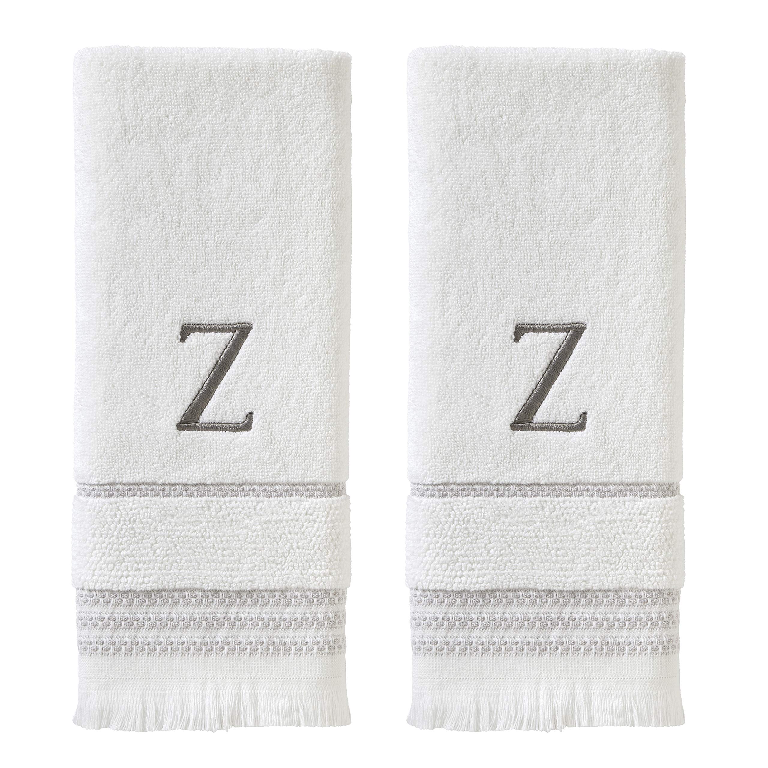 SKL Home Hand Towel Set, Z, Cotton, White, 16x26