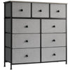 LYNCOHOME Chest of Drawer Bedroom, Drawers Storage Unit, Fabric Dresser with Metal Frame and Wooden Top, for Bedroom Living room, Nursery, Closet