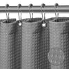 KAIMEIYU Shower Curtain Polyester Bath Curtains Heavy Duty with 12 Metal Hooks Bathroom Curtain Washable Waterproof for Bathtub and Bathroom 180 x 200