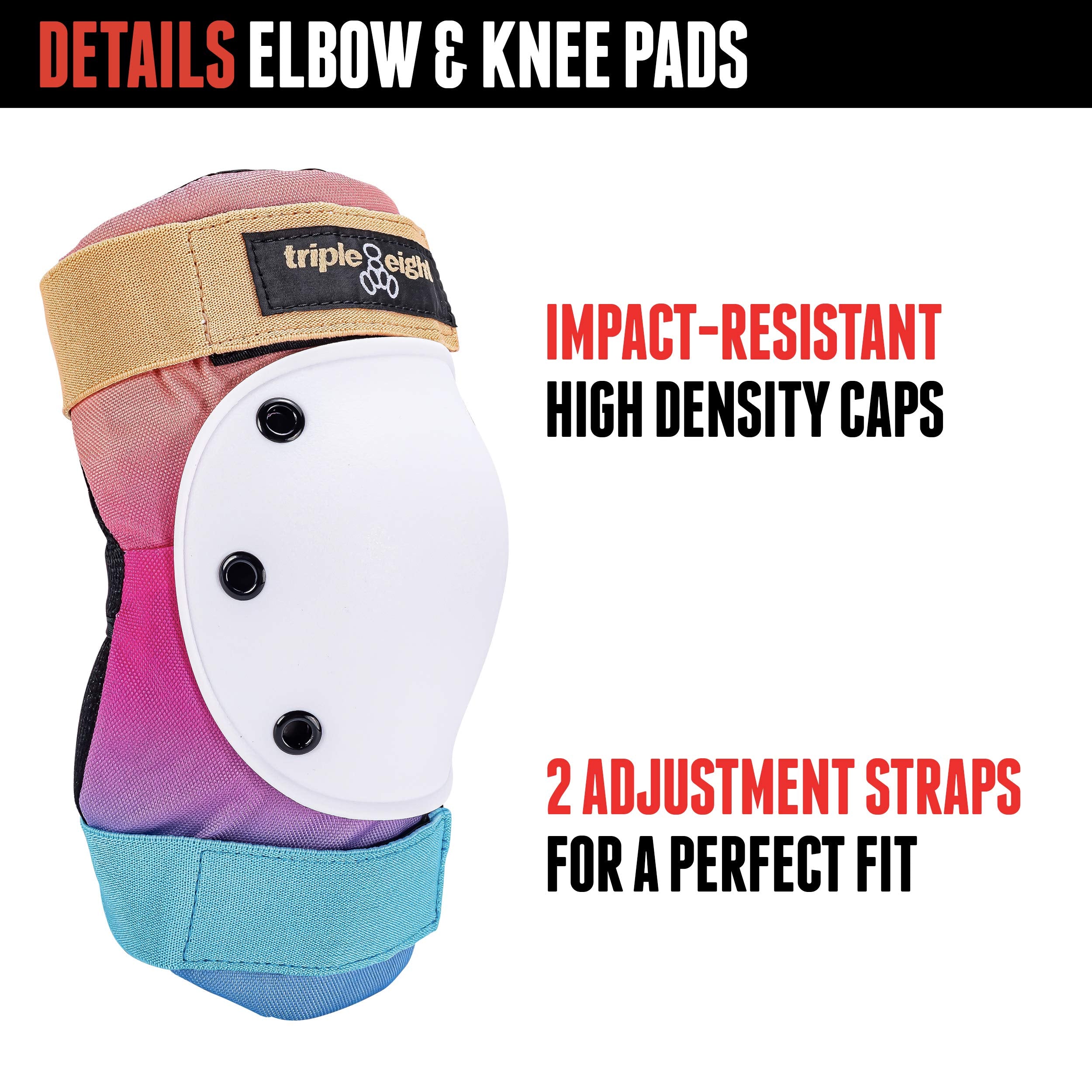 Triple 8 Saver Series 3-Pack Pad Set - Sunset