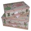 Pink Baby Girl / Child's Set of 2 Nursery Storage Decorative Cases