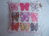 White Patchwork Butterflies Decorative Cushion - Shabby Chic Style