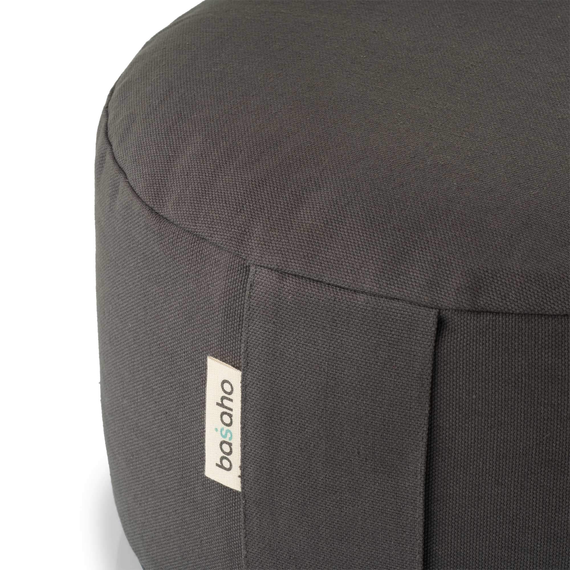 basaho WHEEL Zafu Meditation Cushion | Organic Cotton | Buckwheat Hulls | Removable Washable Cover (Pale Pink)