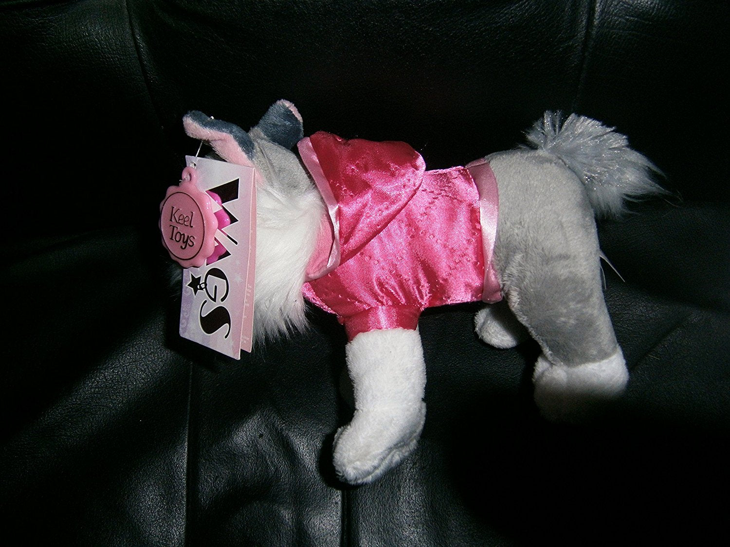 husky wag 20cm with pink coat