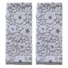 SKL Home Floral Jacquard Hand Towel Set, Gray, 2 Count