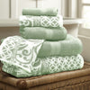 Modern Threads Amrapur Overseas Trefoil Filigree 6-Piece Reversible Yarn Dyed Jacquard Towel Set - Bath Towels, Hand Towels, & Washcloths - Super