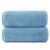 POLYTE Terry Twist Weave Microfiber Oversize Quick Dry Lint Free Bath Towel,152.4 x 76.2 cm, Pack of 2 (Blue)