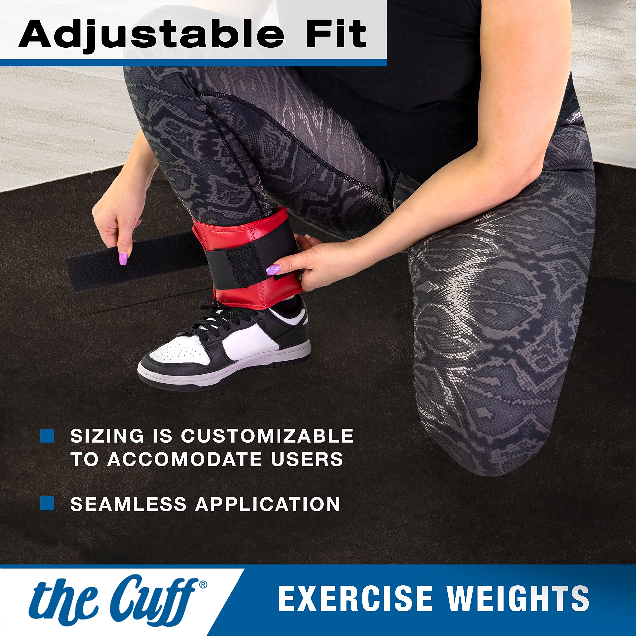CanDo Weight cuff - wrist and ankle weights - 3.4 kg, orange 10-0212 - alternative to dumbbells