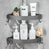 GERUIKE Corner Shower Shelves No Drilling Adhesive Bathroom Shelf Aluminium Caddy Basket Wall Mounted Storage for Kitchen & Bathroom Organiser Matt