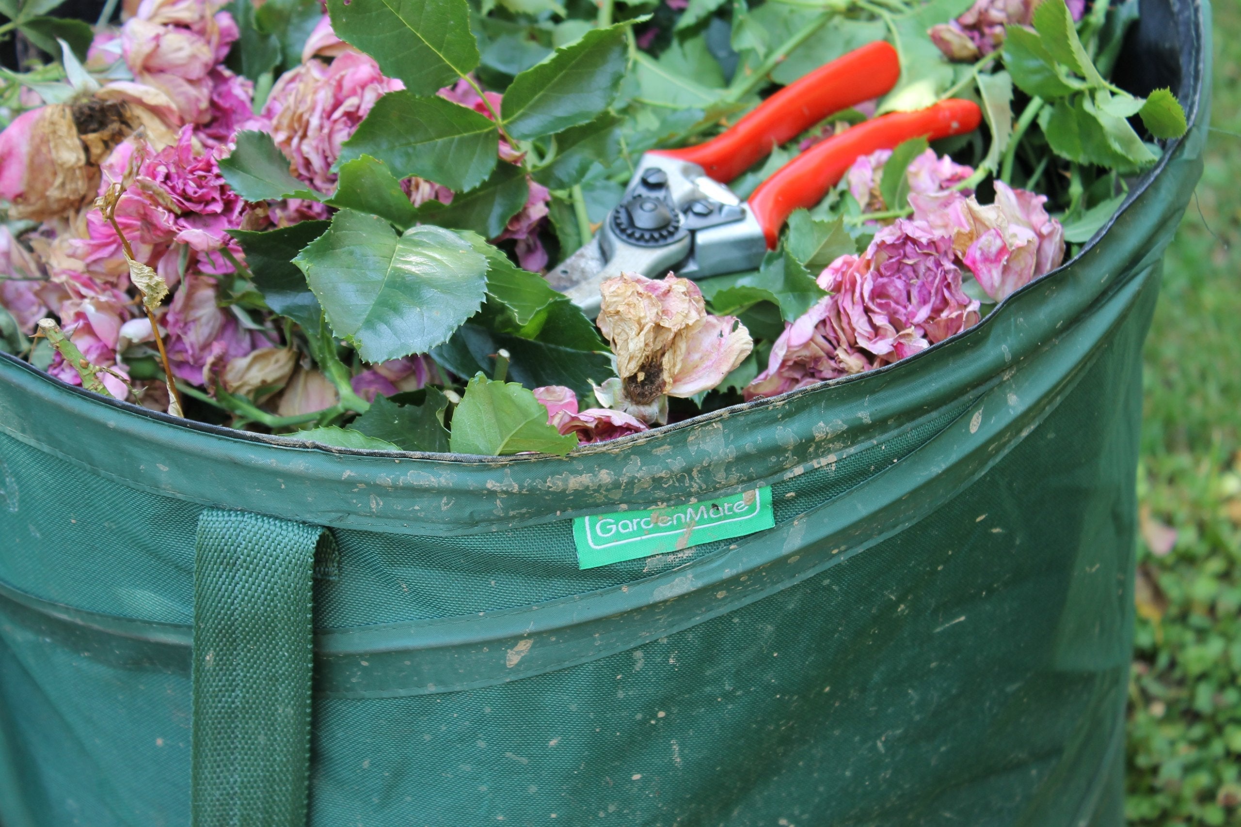 GardenMate pack of 2 x 160L pop-up garden waste bags made of 600D Oxford Polyester (H68 cm, D55 cm)