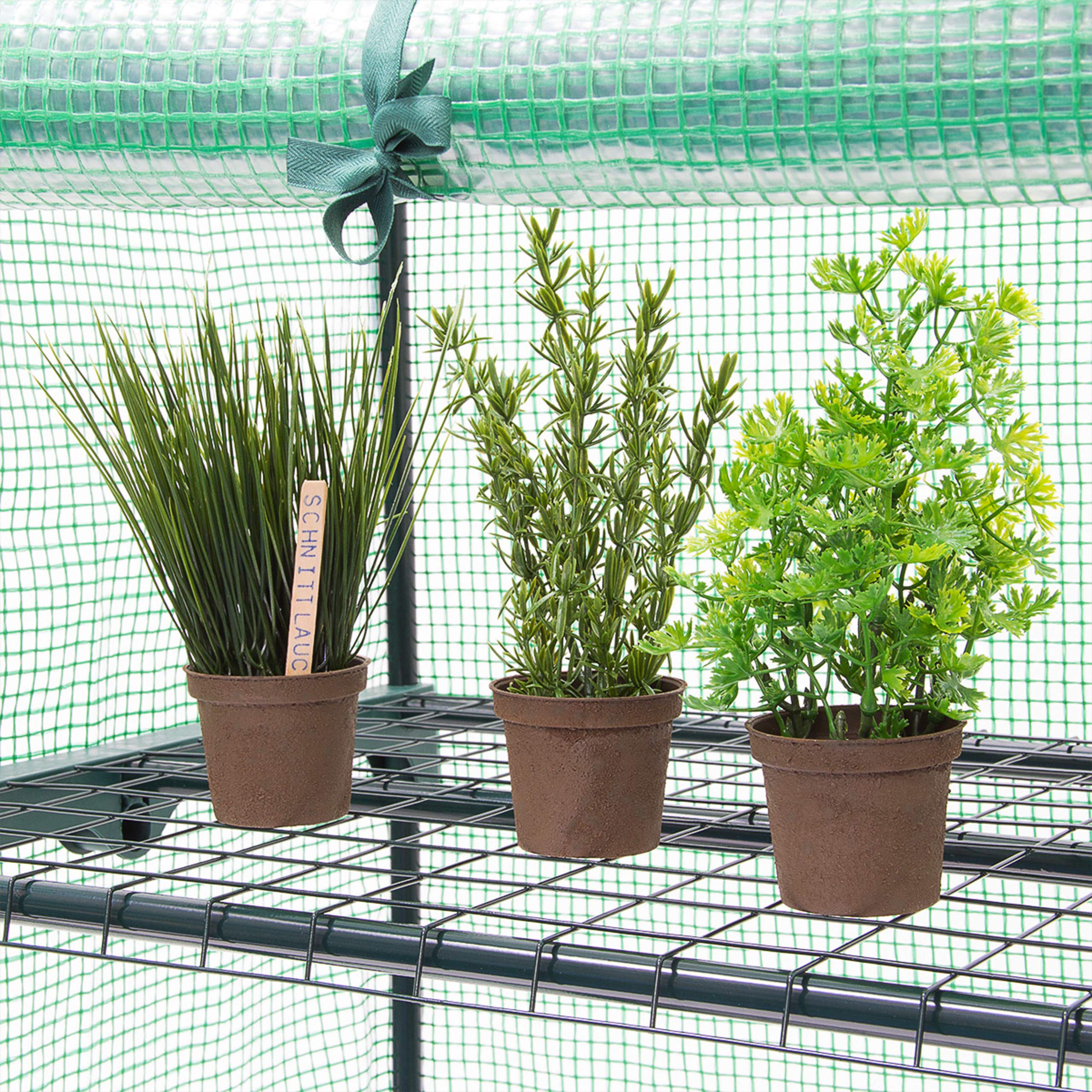 Relaxdays Greenhouse 3 Levels Tear-Resistant Growth Support for Plants, Levels Each of 60 x 46 cm (23.6 x 18.1 in)