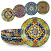 vancasso SIMI Pasta Bowls Set of 4, Porcelain Salad Bowls, 42 oz Large Corlorful Serving Bowls for Kitchen, Dishwasher & Microwave Safe Soup Bowls,