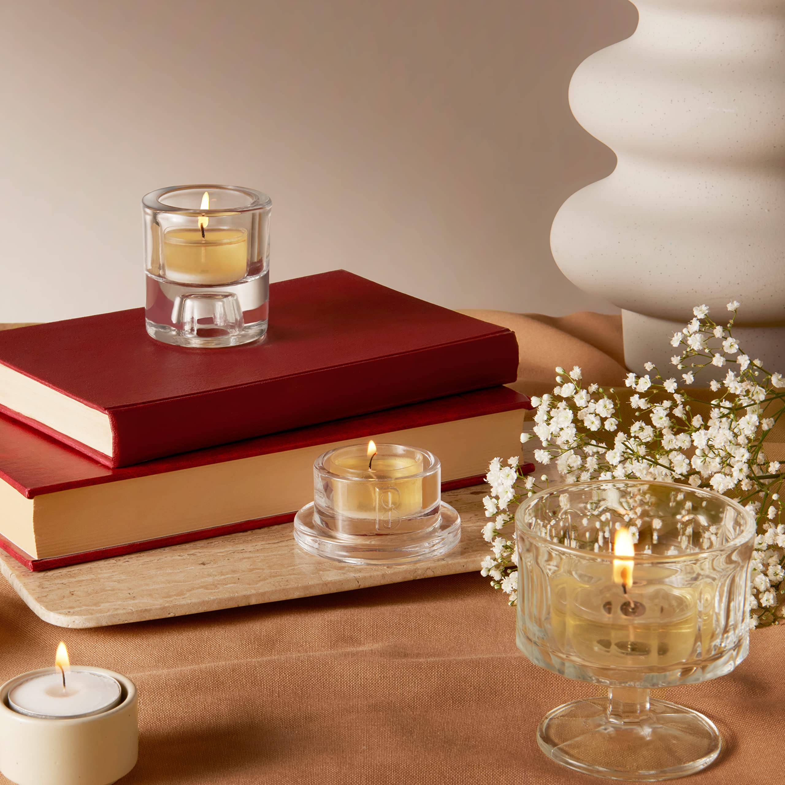 Bolsius - Bulk Pack Tea Lights - 225 Pieces - 8 Burning Hours - White - Contains Natural Plant Wax - Length Burning Time - Decorative Household