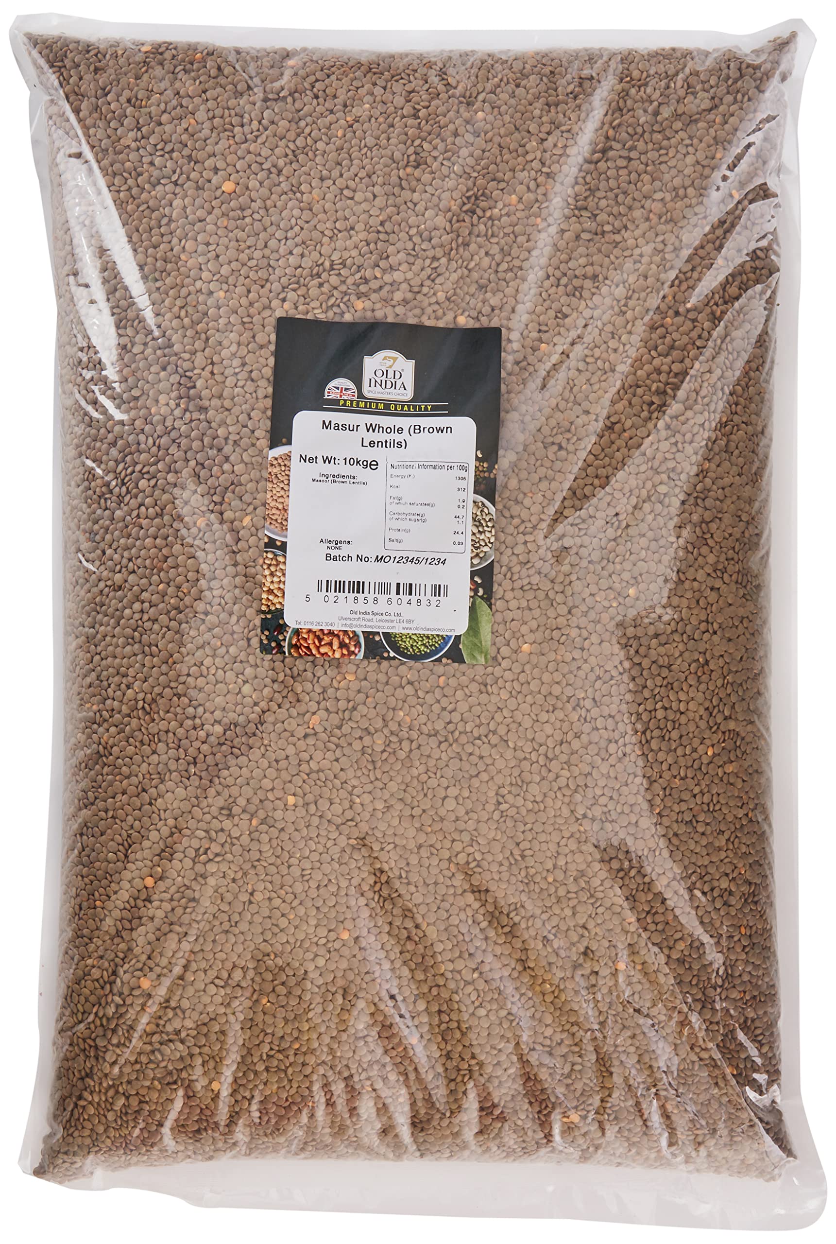 Old India Masur Whole (Brown Lentils) 10kg