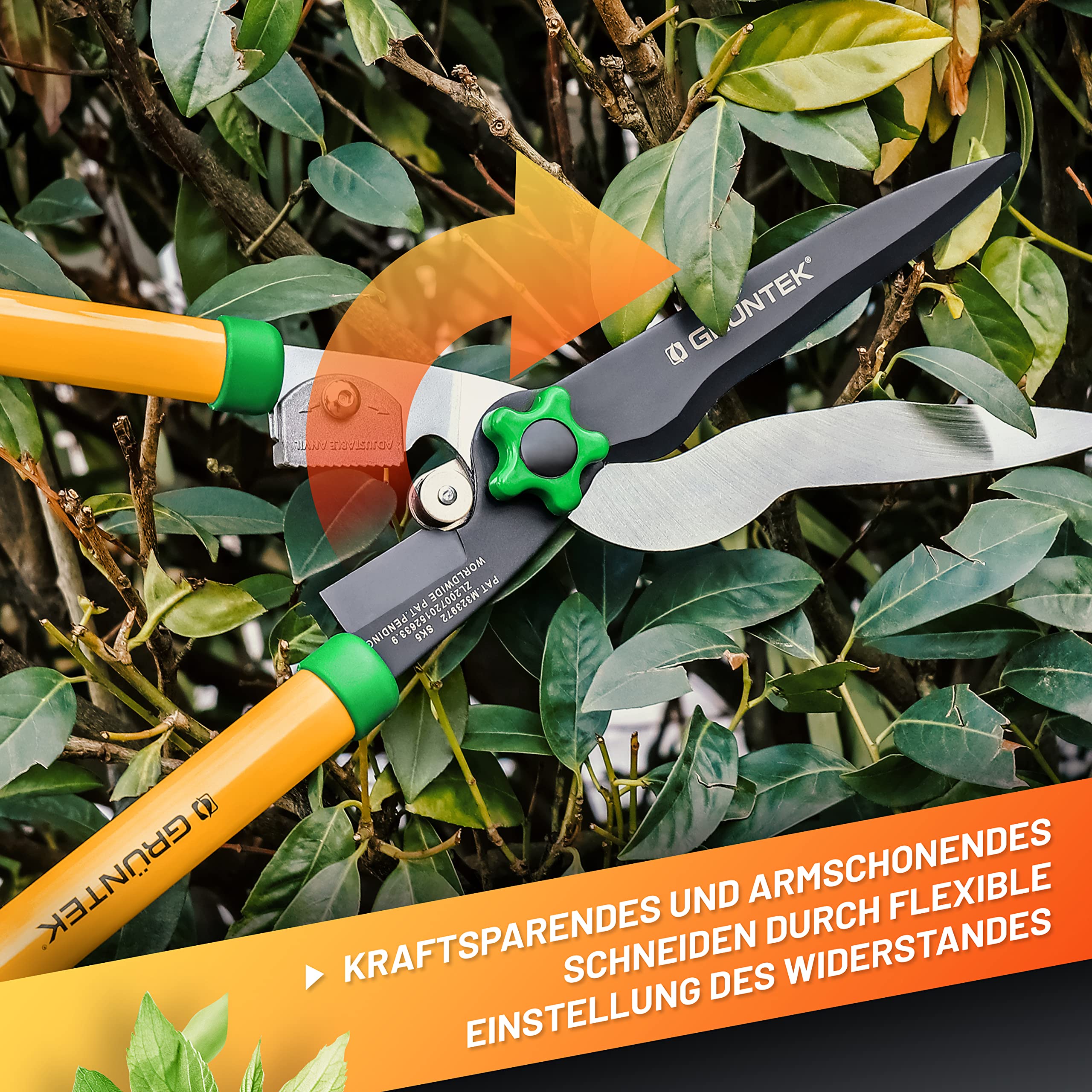 GR?NTEK MARABU Hedge Shears and Lopper Combined, 3 in 1 Combination Lopping Shears and loppers, Bypass or Anvil Cut, Rubberised Ergonomic Handles, SK5