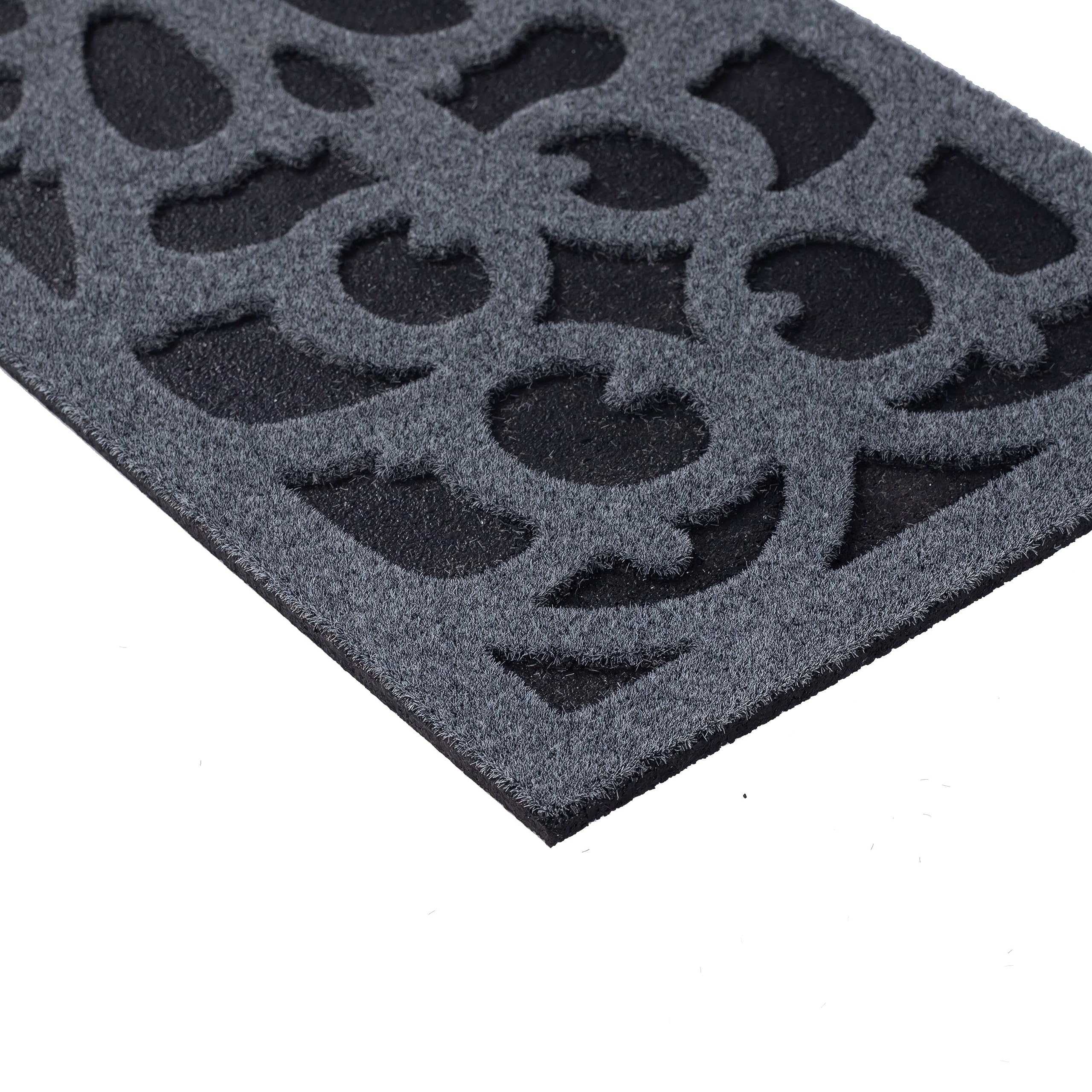 Nicoman Narrow Doormat Victorian Style Step Door Mat Barrier Eco-Friendly Absorbent Heavy Duty Dirt Scraper Watertight For Indoor Outdoor Garden Shed