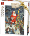 King 5743 Christmas Santa Tree Jigsaw Puzzle 1000-Piece, 49 x 68 cm
