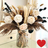 Artificial Flowers In Vase For Dining Table Centrepiece, Pampas Grass With Vase Included For Living Room Bedroom Decor, Artiticial Flowers Prime