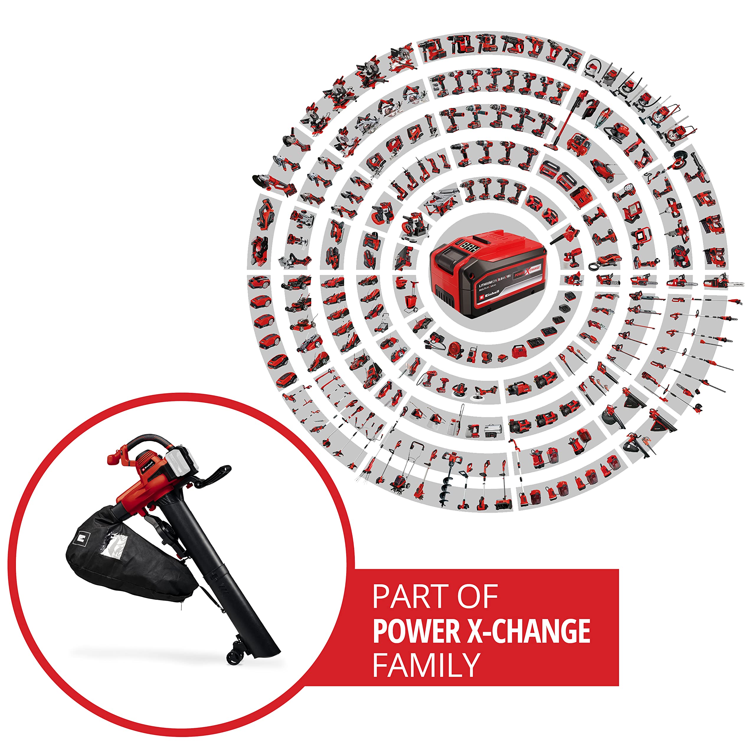 Power X-Change 36V Cordless Leaf Blower And Vacuum - Air Blower With Suction Function And Turbo Switch - GE-CL 36/230 Li E Solo Garden Blower
