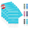 LeStoff Set of 5 Hammam Towels 50 x 100 cm - 100% Organic Cotton, Prewashed, Sustainable, Lightweight, Compact, Absorbent & Quick Drying - Towel Set