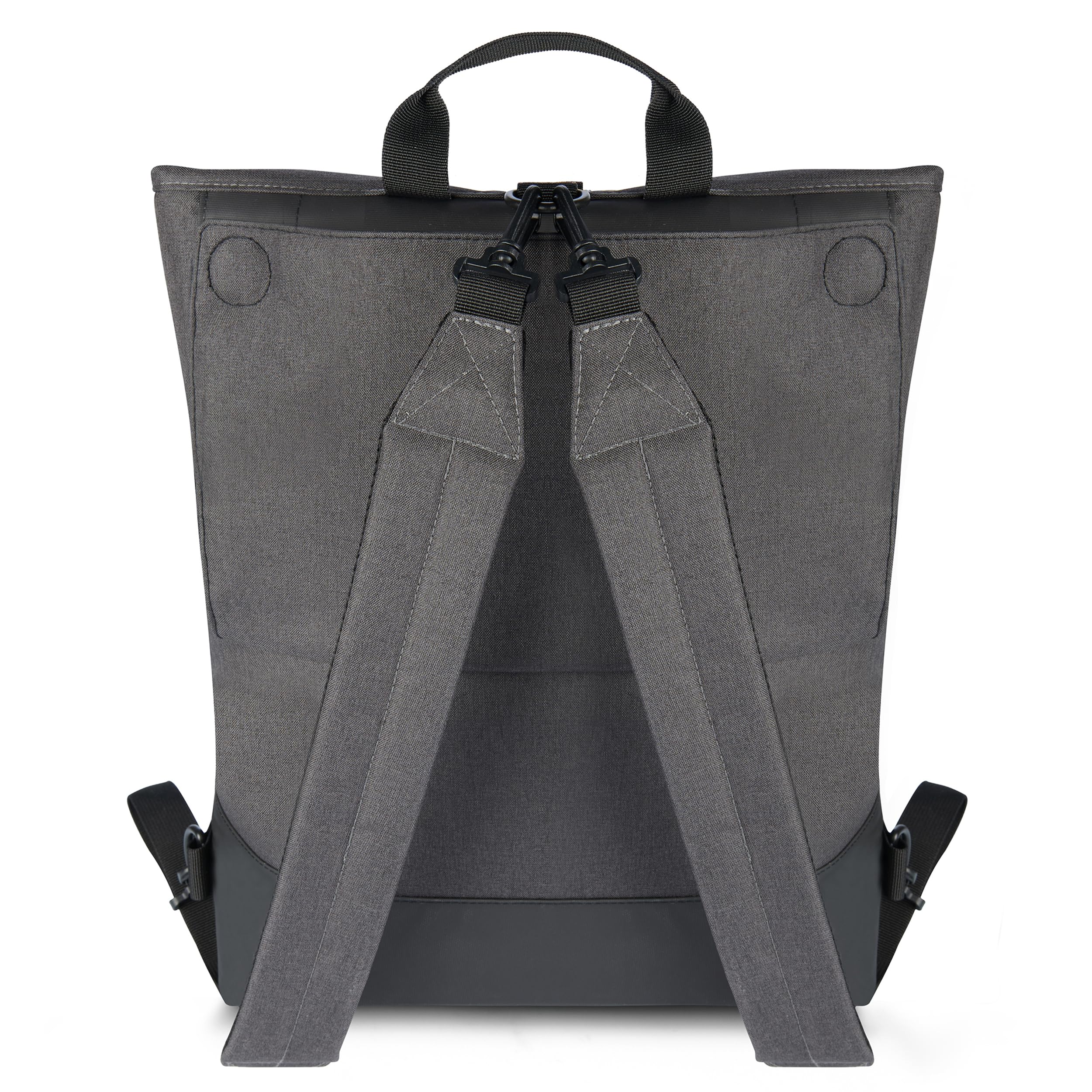 LARKSON Bike Pannier Bags Anthracite - Tammo Bike - 2 in 1 Cycle Backpack & Bicycle Bag for Rear Carrier, Made of Recycled Material - Water-Repellent