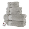 NOVA Luxury Linen - Hotel Quality Turkish Towel Set for Bathroom (6 Pcs Towel Set, Mirage Grey)