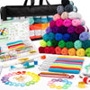 Inscraft Crochet Yarns Kit for Beginners Adults, 40 Acrylic Yarns Set for Crocheting, 1600 Yards Knitting Yarn Bag Kit, 73PCS Crochet Accessories Set