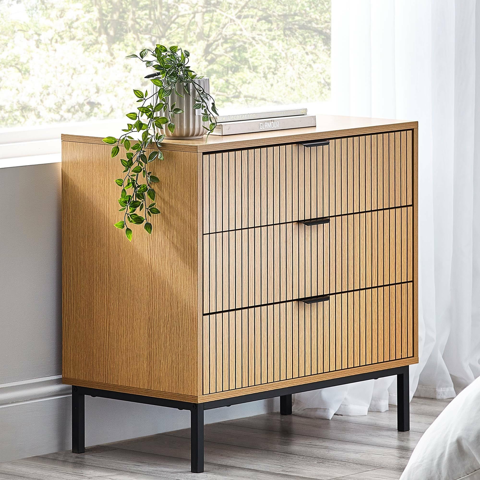 Julian Bowen Beige Sia 3 Drawer Chest